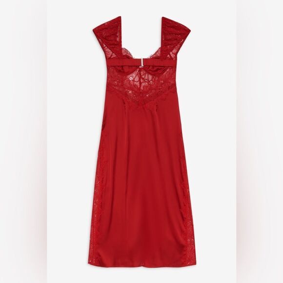 NEW FOR LOVE & LEMONS Casey Maxi Dress in Red - Picture 10 of 17